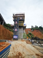 Coffrage en acier pour poutres cantilever, coffrage moderne pour murs de cisaillement de ponts de barrages, coffrage WACO durable fabriqué en Chine