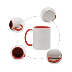 Tazza da Caffè in Ceramica Bicolore <span class=keywords><strong>per</strong></span> Tè e Latte, Personalizzabile con Logo, Tazza in Porcellana <span class=keywords><strong>per</strong></span> Sublimazione - Product Image 2