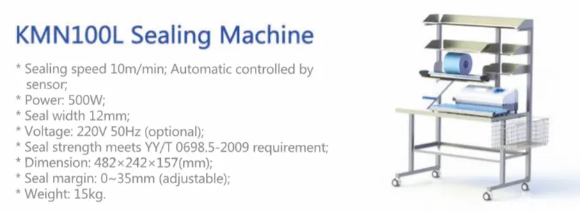 Machine de scellage d'emballage de produits médicaux à large usage, 20 pièces