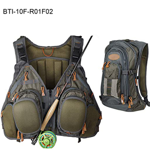 Mochila con múltiples bolsillos para pesca, chaleco de pesca con mosca, 10f-01f02 (B07) - Product Image 1