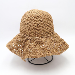 Phụ Nữ Ngoài Trời Bãi Biển Mặt Trời Bảo Vệ Visor Bow Mũ Rơm Dệt Kim Rơm Bãi Biển Mặt Trời Bảo Vệ Hợp Thời Trang Nhỏ Mũ Ngư Dân - Product Image 6