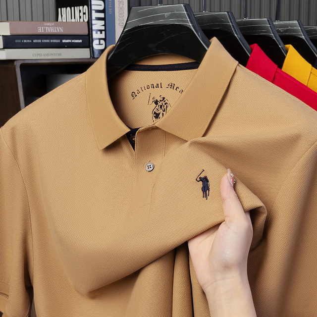 Paul 100% Cotton Men's for Polo Shirts Summer Short-Sleeved T-Shirts Embroidered for Pony Logo High-End Specially Designed for