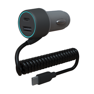 Le plus récent chargeur de voiture USB double auto-rétractable avec charge rapide et chargeur de voiture rétractable Smart IC <span class=keywords><strong>Carplay</strong></span> - Product Image 6