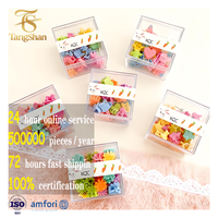 36 mini pinces à cheveux en acétate, couleurs bonbon, mignonnes, durables et élégantes, accessoires pour cheveux d'enfants, en boîte, motifs fleurs et cœurs, créatives, pour filles et bébés