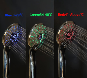 Cambio de Color <span class=keywords><strong>ducha</strong></span> temperatura cabeza con pantalla Led de luz Led de <span class=keywords><strong>ducha</strong></span> de mano - Product Image 4