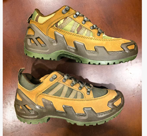 Chaussures de sport courtes respirantes en cuir de vachette marron coyote pour hommes, idéales pour la course, la randonnée, la marche, le travail et le camping - Vente en gros - Product Image 3