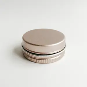 Luxury Gold Screw Thread Lid Package Tin Promotion 15ml Aluminium Tin Container For Cosmetic