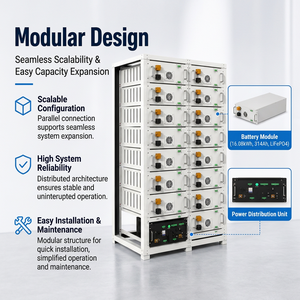 Sistema de Almacenamiento de Energía Comercial e Industrial Voltanest OEM 241kWh 200kWh BESS para Montaje en Rack, Conectado/Desconectado de la Red, HV VN-SH241-R - Product Image 2