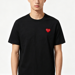 T-Shirt Unisex 100% Cotone <span class=keywords><strong>con</strong></span> Stampa <span class=keywords><strong>Cuore</strong></span> Piccolo Stile Vintage Giapponese Traspirante Manica Corta Casual - Product Image 2