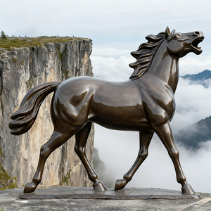 Tùy chỉnh lớn ngoài trời sợi thủy tinh điêu khắc động vật | Kích thước cuộc sống Pony & Đồng Ngựa Tượng nghệ thuật - Product Image 2