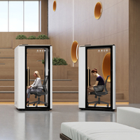 Cabine d'étude insonorisée portable en aluminium moderne et ergonomique avec conception modulaire facile à assembler pour l'école, la maison, le bureau, l'entrepôt