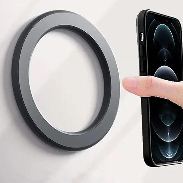 N52 Strong Magnetic Wall Mount Mobile Phone Holder Stand with 1 Metal Rings Sticker for All Kinds of Phone