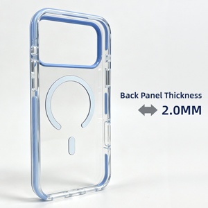 Étui magnétique antichoc 2600GS en TPE, pare-chocs anti-chute de 2,0 mm d'épaisseur, compatible avec la charge sans fil, étui transparent pour iPhone 18 <span class=keywords><strong>Pro</strong></span> Max - Product Image 2