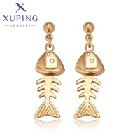 A00303755 Bijoux XUPING en gros, plaqué or 18 carats, pendentif animal poisson intéressant et tendance, boucles d'oreilles pour femmes