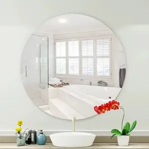 Miroir de maquillage mural classique rond ou quadricœur, en verre, vente en gros, 30cm sans cadre, chine