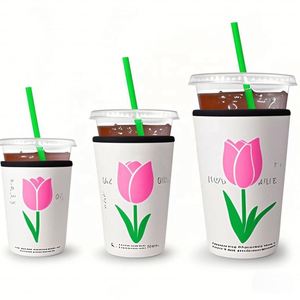 Manchon en néoprène personnalisé avec impression par sublimation de fleurs de pivoine chinoises, pour café glacé et crème glacée, maintien au frais longue durée, lot de 3 - Product Image 6