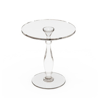 Table d'appoint ronde en acrylique transparent de 18 pouces pour petits espaces Table d'appoint en acrylique pour salon