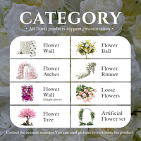 Mur de fleurs artificielles en soie blanches Sunwedding pour décoration de mariage, Noël, remise de diplôme, Pâques