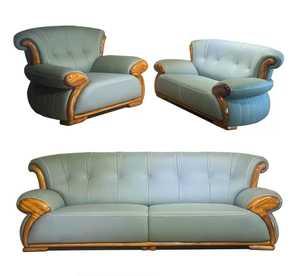 Sofá Seccional Reclinable Moderno de Lujo, en Cuero Genuino, Forma de L, para Sala de Estar, Apartamento u Hotel - Product Image 1