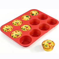 Moule à muffins en silicone à 12 cavités, antiadhésif, pour cupcakes, outils de pâtisserie, moule à œufs personnalisé avec logo
