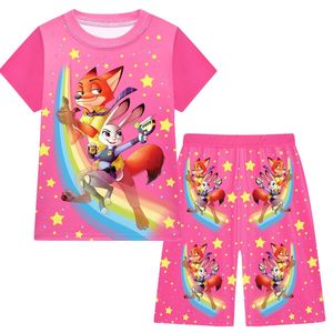 Linda Best Seller Set per Bambine Cosplay Crazy Animal City 2, Completo Due Pezzi con Maglietta a Maniche Corte e <span class=keywords><strong>Pantaloni</strong></span> Corti per Bambini - Product Image 4