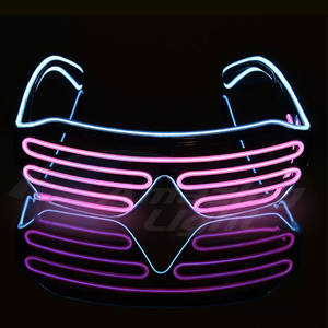 Gafas luminosas LED para Halloween, luz brillante de neón para fiesta de Navidad, Bril, gafas de sol brillantes, suministros de vidrio para festivales, disfraces - Product Image 3