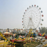 Grande Roue en Acier pour Parc d'Attractions 30m 42m 50m 65m 88m, Attraction Extérieure Géante avec Éclairage LED et 72 Sièges