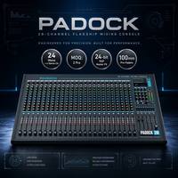 PADOCK Console de mixage numérique professionnelle 12 canaux - 99 effets DSP avec Bluetooth - ME-3200
