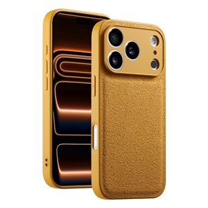Funda de Teléfono con Textura de Cuero de Lujo para iPhone, con Orificio para Lente de Precisión, Diseño de Cráter Lunar, Cubierta Trasera Protectora - Product Image 4