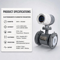 Dapat disesuaikan DN40 DN50 DN80 DN150 DN200 DN250 DN300 DN400 DN1000 meteran aliran elektromagnetik jarak jauh