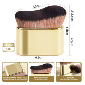 Nouveau pinceau de maquillage unique pour le corps, doux et moelleux, pour femmes, pour le visage et le corps, double couleur, pour lotion et savon, végétalien, mignon - Product Image 4