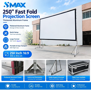 Écran de projection pliable rapide pour extérieur de 250 pouces, format large 16:9, portable, pour festivals, célébrations, conférences et événements - Product Image 1