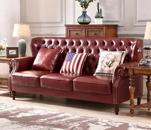 retro living room furniture wood carving sofa set apartment combination inspired red princess sofa