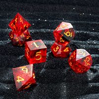 Mata naga Dnd kustom Set dadu berongga kebesaran mata naga Set dadu polihedral DND dan naga inti cairan merah dadu tajam