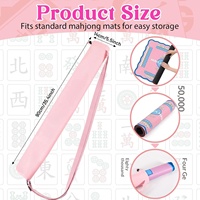 Sac de rangement pour tapis de mahjong OEM, sac de transport portable à bandoulière pour accessoires de jeu de mahjong