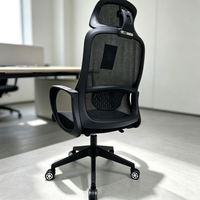 Chaise de bureau confortable à prix bas, avec soutien lombaire, hauteur réglable, rotation, chaise de personnel avec dossier