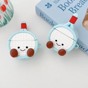 Custodia per auricolari 3D a forma di racchetta da tennis in silicone per <span class=keywords><strong>Apple</strong></span> Airpods 4 Pro 2 3, cover in gomma anti-caduta a forma di bambola/cartone animato - Product Image 3