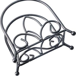 Porte-papier toilette et porte-serviettes rectangulaire moderne en fer forgé noir, écologique, sur pied, pour hôtel, restaurant, appartement - Product Image 2