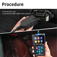 Lector de Códigos OBD2 Profesional para Automóviles, Herramienta de Diagnóstico con Sistema Dual, Pantalla LCD de 12V para Información de Motor, DTC y ECU de Vehículos Universales