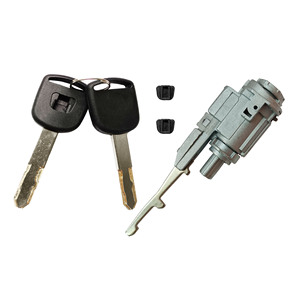 Honda Ignition <b>Lock</b> Cylinder BT023D5 2 <b>Keys</b> Grey Cylindrical Car Replacement Part - Product Image 5