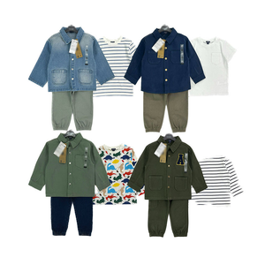 Ensemble de vêtements pour bébé garçon, nouveau design, marque décontractée, printemps, coton de haute qualité, veste + pantalon + chemise, 3 pièces - Product Image 1