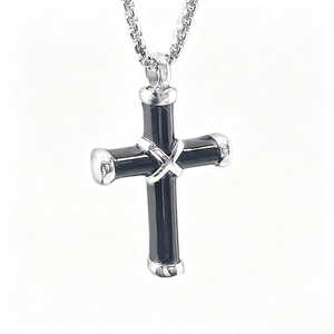 Collar con urna para cenizas de mascotas con cruz cristiana al por mayor, diseño con compartimento oculto roscado, colgante conmemorativo discreto, proveedor - Product Image 5