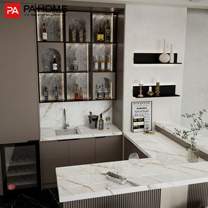 PA 商业木制家具现代酒吧架柜，适用于客厅、酒店、俱乐部，带玻璃门展示柜 - Product Image 4