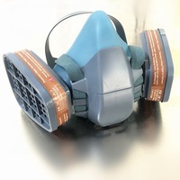 Masque respiratoire industriel en silicone pour produits chimiques, demi-masque de protection contre le gaz au chlore pour la pulvérisation agricole