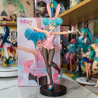 Vente en gros de figurines Miku Bunny Girl rose perle, statue de personnage de collection, en stock