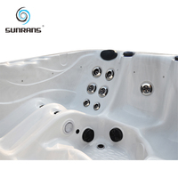 Sunrans Vente en gros de haute qualité Spa piscine 5 personnes Bain de massage hydro tourbillon Bain à remous Spa extérieur Bain à remous