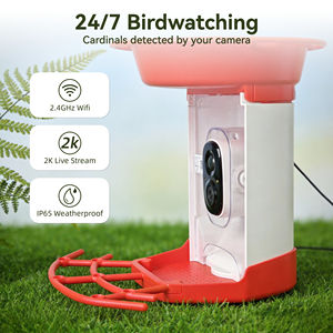 Mangeoire à colibris solaire avancée avec caméra, surveillance sans fil et connectivité multi-appareils pour les amoureux des oiseaux - Product Image 2