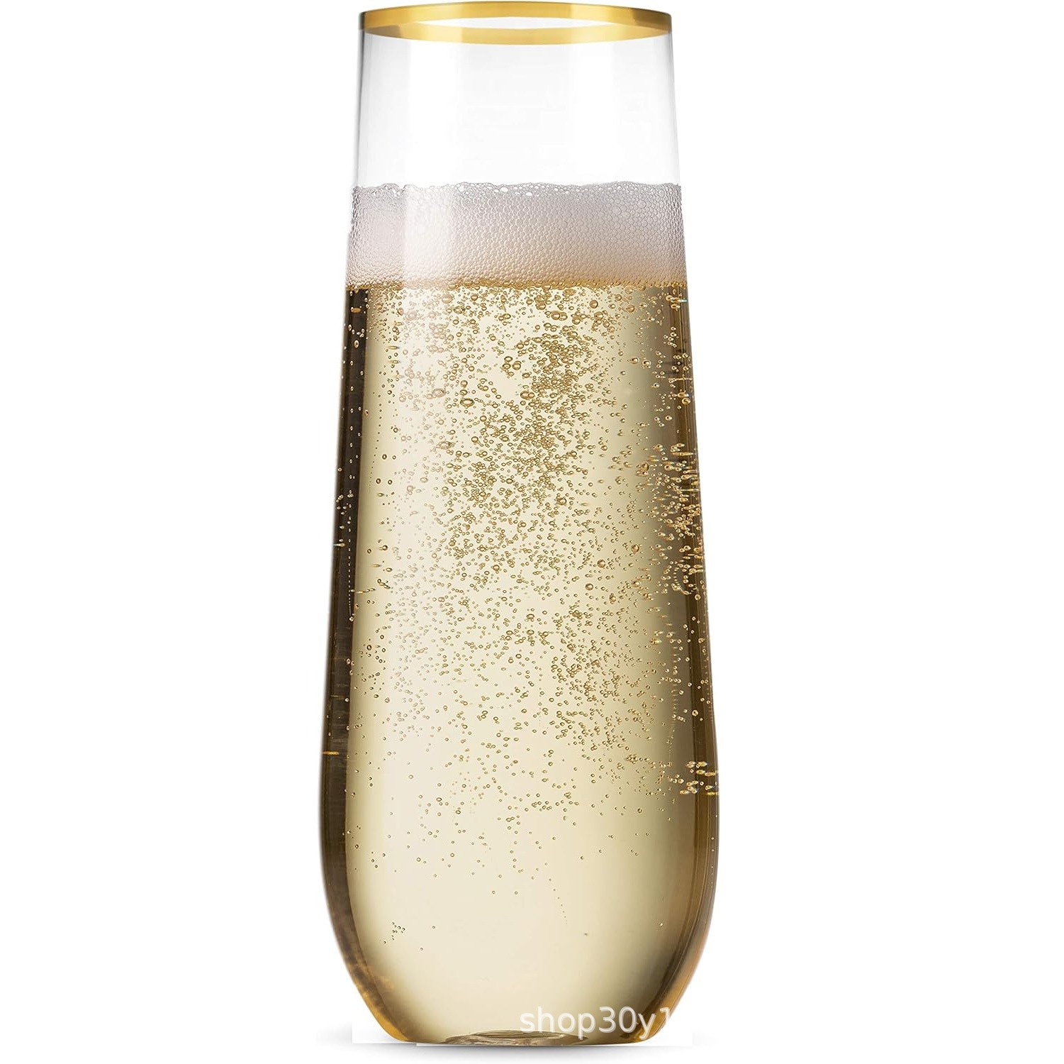 Vaso dorado transparente de 9oz-270