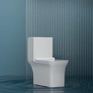 Inodoro de Cerámica Moderno Montado en el Suelo, Diseño Compacto de Una Pieza e Higiénico, Apto para Hogares, Apartamentos, Hoteles y Oficinas - Product Image 1
