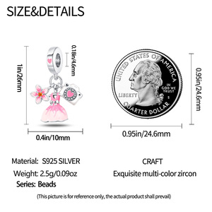 Breloques pendentifs style tourisme, avion, bagage, appareil photo, en cuivre plaqué argent, pour bracelets DIY, directement <span class=keywords><strong>de</strong></span> l'usine <span class=keywords><strong>de</strong></span> bijoux - Product Image 2